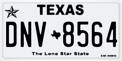 TX license plate DNV8564