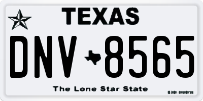 TX license plate DNV8565