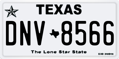 TX license plate DNV8566