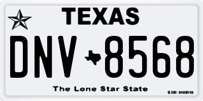 TX license plate DNV8568