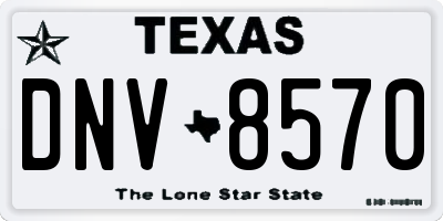 TX license plate DNV8570