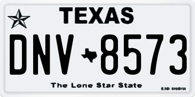 TX license plate DNV8573