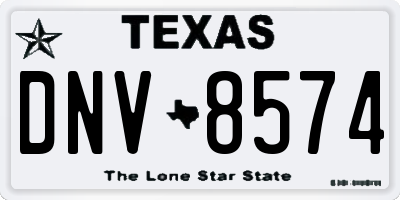 TX license plate DNV8574