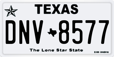TX license plate DNV8577