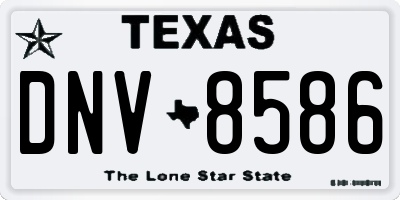 TX license plate DNV8586