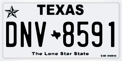 TX license plate DNV8591