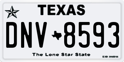 TX license plate DNV8593