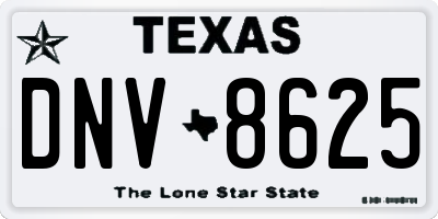 TX license plate DNV8625