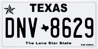 TX license plate DNV8629