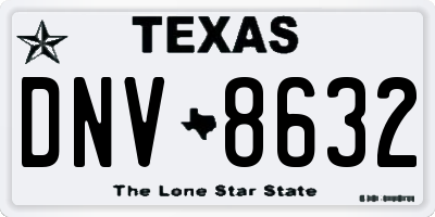 TX license plate DNV8632