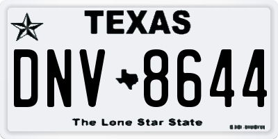 TX license plate DNV8644