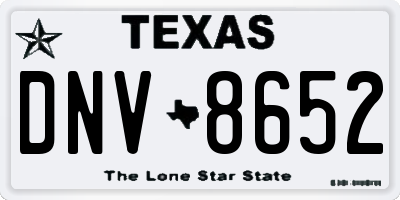 TX license plate DNV8652