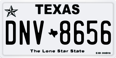 TX license plate DNV8656