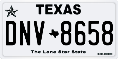 TX license plate DNV8658