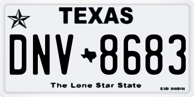 TX license plate DNV8683