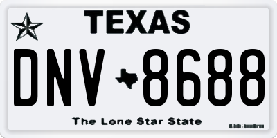 TX license plate DNV8688