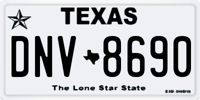TX license plate DNV8690