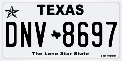 TX license plate DNV8697