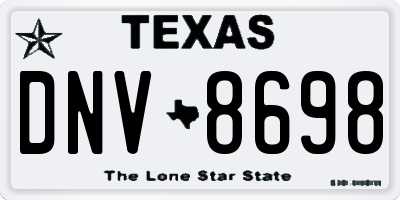 TX license plate DNV8698