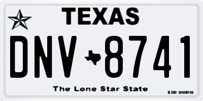 TX license plate DNV8741