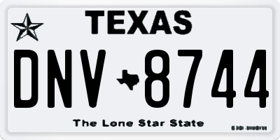 TX license plate DNV8744