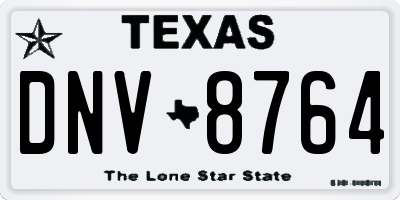 TX license plate DNV8764