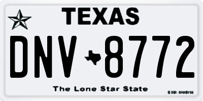 TX license plate DNV8772
