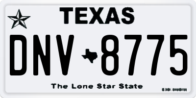 TX license plate DNV8775