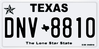 TX license plate DNV8810
