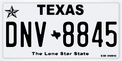 TX license plate DNV8845