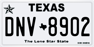 TX license plate DNV8902