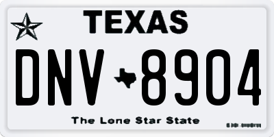 TX license plate DNV8904