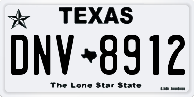 TX license plate DNV8912
