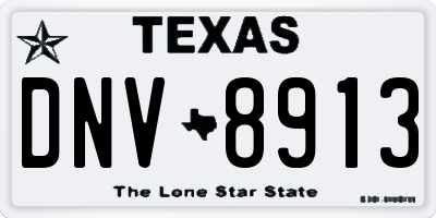 TX license plate DNV8913