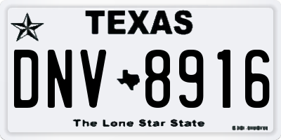 TX license plate DNV8916