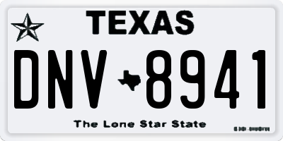 TX license plate DNV8941