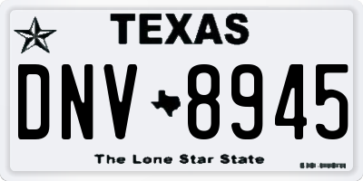 TX license plate DNV8945