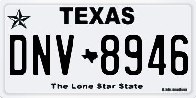 TX license plate DNV8946