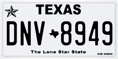 TX license plate DNV8949