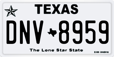 TX license plate DNV8959