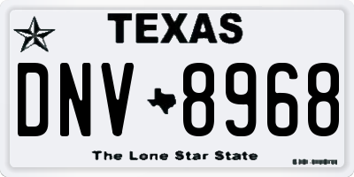 TX license plate DNV8968