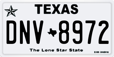 TX license plate DNV8972