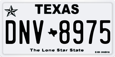 TX license plate DNV8975