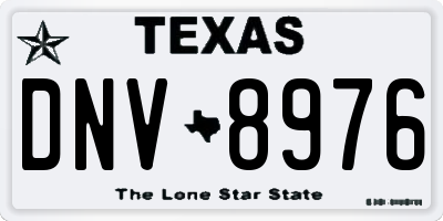 TX license plate DNV8976