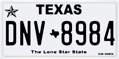 TX license plate DNV8984