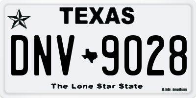 TX license plate DNV9028
