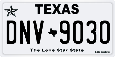 TX license plate DNV9030