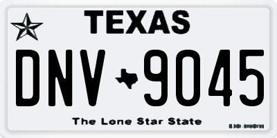 TX license plate DNV9045