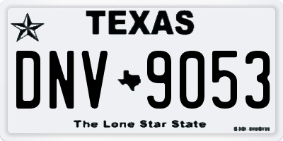 TX license plate DNV9053