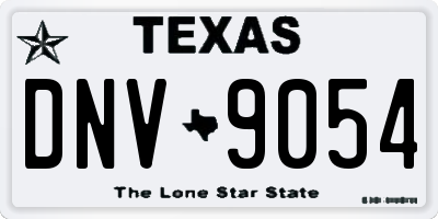 TX license plate DNV9054